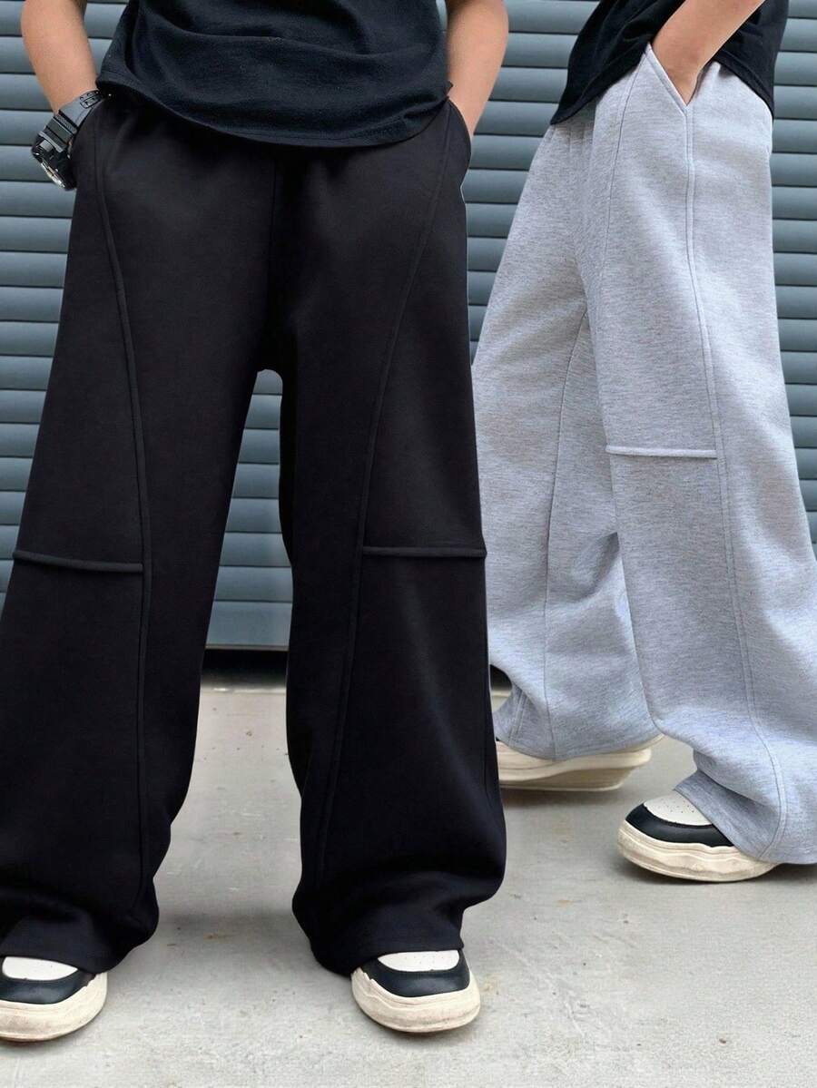 SHEIN 男童休闲百搭运动裤，适合上学、日常休闲穿着、运动以及秋冬季节穿着。 - 彩色 - 查看 1