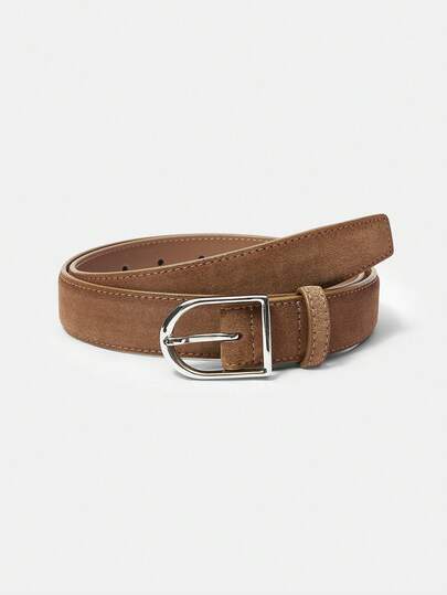MOTF PREMIUM DEEP KHAKI VELVET BUCKLE WIDE WAIST BELT