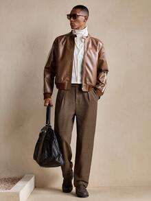 Business Casual AKNOTIC Men's Herringbone Slant Pocket Casual Pants, Suitable For Christmas Party, Commute, Business, Boyfriend Gift, Holiday Choice