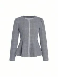 Ellevyn 女士皮革复合保暖加厚夹克，适合冬季通勤、外出和聚会