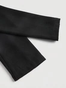 SHEIN MOD Solid Button Detail Crop Jacket In Fall/Winter, Winter Clothes, Outfit, Elegant Jacket For Women, Casual Outfit For Women, Old Money Style, British Style, Casual Blazers For Women, Rich Woman Clothes, Vacation Outfits Women, Office Wear, Business Casual Jacket, Spring/Summer Outfit,  Suitable For Work, Party , Holidays, Birthday, Festival, Everyday Wear - Black - View 3