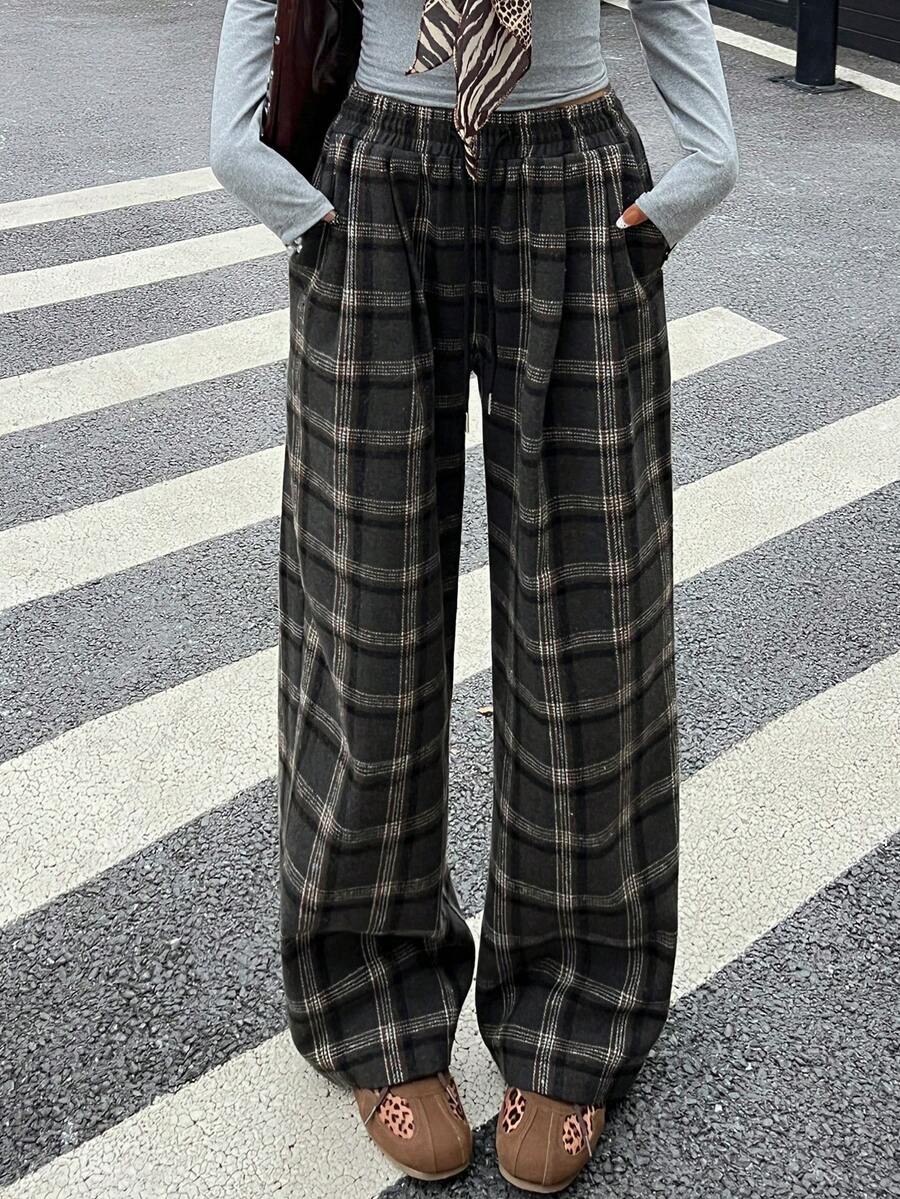 DAZY Women's Casual Plaid Pants, Suitable For Autumn/Winter