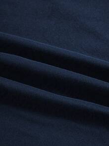 INAWLY Women's Solid Color Stand Collar Slim Fit Seam Front Casual Long Sleeve T-Shirt - Baby Blue - View 4