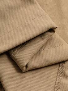 DAZY 小众设计实用夹克开衫短外套，女士常规夹克 - 卡其色 - 查看 9