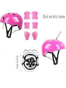 1 PC Helmet Butterfly Protective Gear 7-Piece Set For Balance Bike, Skateboard, Wheels, Skates, And Roller Skates