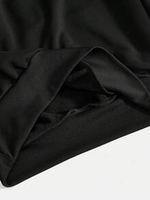 ROMWE Fairycore Áo chui đầu phong cách vùng đất hoang Kpop 2 trong 1 tay cánh dơi có khóa kéo ren dành cho nữ - Màu xanh Ô liu - Xem 7