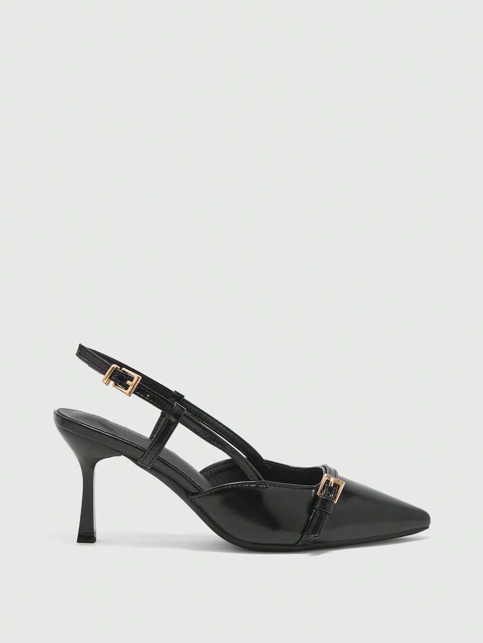 CUCCOO BIZCHIC Women's Pointed Toe Buckle Design Fashionable Daily Versatile High Heels For Christmas Spring Shoes