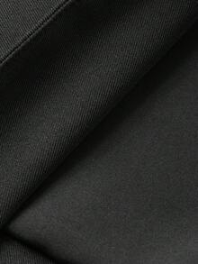 Dazy Plus Plus Size Women Casual Solid Color Notched Collar Belted Fitted Blazer Jacket - Black - View 8