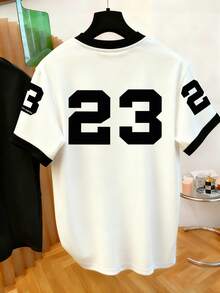 男士圆领印花T恤 - 圆领休闲上衣 - 轻薄T恤，适合所有季节