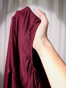 SHEIN ICON Váy đỏ ôm cổ vuông cỡ lớn cho nữ - Đỏ - Xem 9