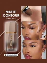 SHEGLAM Sun Sculpt Liquid Contour-Camel Suede Gel Cream Contour NãO Oleoso Longa DuraçãO Altamente Pigmentado Contour Natural Contouring Weightless Bronzer Natal Inverno Brown Contour & Bronzer Marca Beleza Maquiagem CosméTico Para Mulheres E Garotas Perfeito Para Inverno E Primavera Ideal Para Y2K Moda Elegante Adequado Para AniversáRio Natal Presente Festa De Pronto Melhor Cor