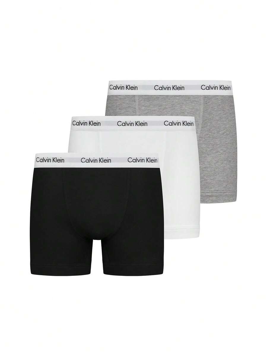 Calvin Klein 3 Pack Boxers - Grey, White, Black - View 1