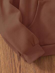 Manfinity VCAY Áo nỉ dài tay có mũ dáng rộng thoải mái dành cho nam - màu nâu - Xem 5