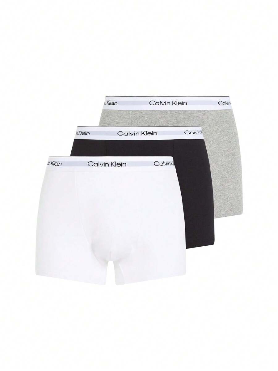 Calvin Klein 3 Pack Boxers - Xám, Trắng, Đen - Xem 1