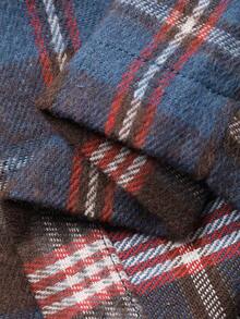 DAZY 少女格子印花长袖睡衣套装 - 棕色 - 查看 6