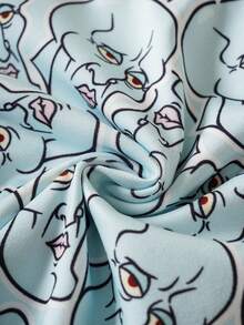 SpongeBob SquarePants | SHEIN 男士柔软舒适卡通图案平角内裤 - 灰色 - 查看 6