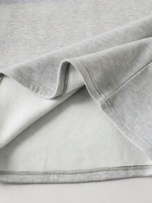 Vacaura 青少年男童落肩连帽衫和运动裤套装，休闲宽松百搭装 - 淺灰紫 - 查看 7