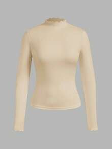 SHEIN EZwear 三件套休闲简约修身长袖T恤，黑色、深棕色、米色可选，秋冬款 - 彩色 - 查看 10