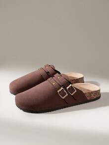 Solecia 女式休闲搭扣穆勒鞋 - 咖啡棕 - 查看 2