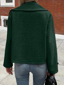 Easura Áo khoác Urban Vintage cỡ lớn, Thu/Đông - Màu xanh lá cây đậm - Xem 2