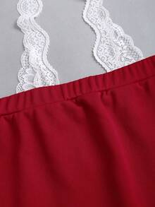 Sweetra Sweat-shirt femme à épaules dénudées, manches longues, couleur unie, avec dentelle, nœud et contraste de couleurs. Automne/Hiver