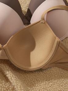 5件套女士纯色舒适透气简约设计内裤，带钢圈 - 彩色 - 查看 4