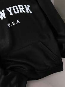 SHEIN Mirajuku Jugendliche/Teenager Lässiger einfarbiger leichter grauer Hoodie Sweatshirt