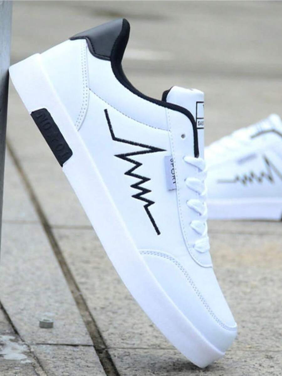 Men Sneakers - Black and White - View 1