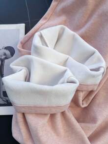 Franclia 2件套女士休闲运动拉链立领卫衣和裤子套装，秋季 - 粉色 - 查看 9