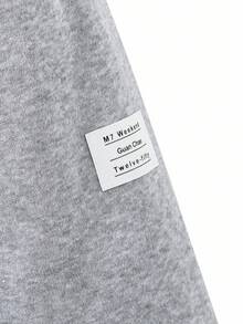 2 条装 Vacaura Boy 简约休闲时尚运动黑灰色羊毛直筒运动裤，适合春秋冬季