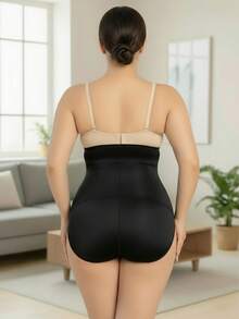 Faja maternal para mujer estilo moderno, sin mangas ni cuello, tela de nailon elástica y transpirable, color negro, ajuste relajado con cinturón ajustable, ideal para primavera y verano, uso diario, prenda moldeadora para maternidad - Negro - Ver 3