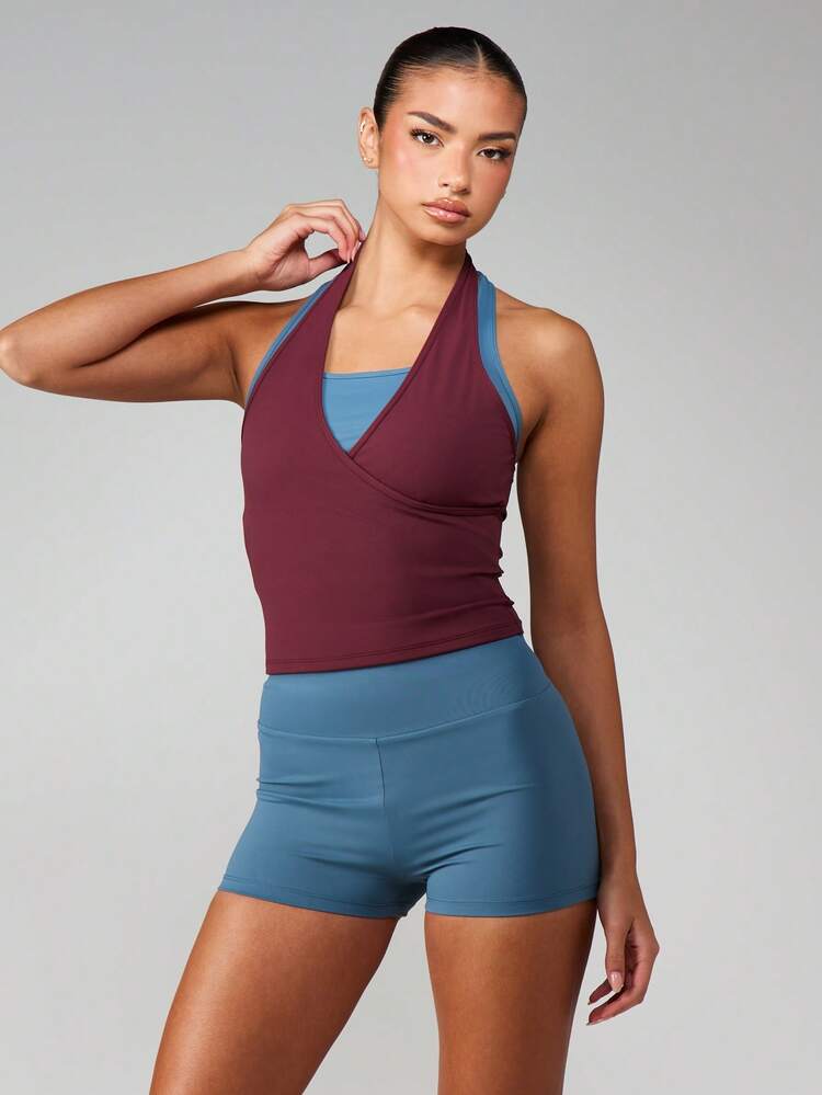 MISSGUIDED Short taille haute avec détails froncés