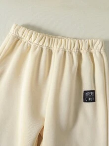 Ținute AW Vacaura Boy: Set 2 bucăți - Tricou cu decolteu în V și culori contrastante, pantaloni cu talie elastică, croială lejeră, potrivit pentru ținute casual, naveta, activități în aer liber, sport, școală, stil stradal, petreceri și ședințe foto, toamnă/iarnă/primăvară - Multicolor - Vizualizare 7
