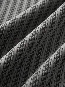 Airaco 男士抽绳腰带条纹直筒宽松休闲运动裤 - 深灰色 - 查看 3