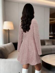 Rafferiza New Arrival Square Neck Elegant Mid-Length Dress For Women, Spring/Autumn