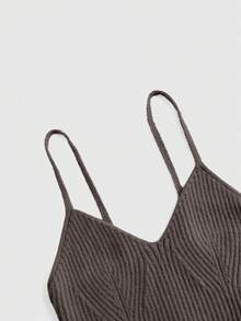 ROMWE Kawaii 新年情人节休闲叠穿可爱蝴蝶结装饰女式灯笼袖罩衫披肩背心两件套 - 深灰色 - 查看 6