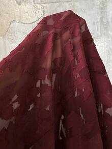 Roveilla Abito lungo elegante in jacquard francese con scollo a V, arricciato, abito da cerimonia in pizzo maxi, abito da cerimonia lungo con maniche a lanterna, abito maxi boho da donna, abito lungo da donna per feste, abito maxi rosso da donna, abito lungo boho per donne