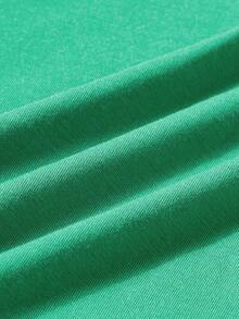 Manfinity Homme T-shirt décontracté à manches courtes avec imprimé slogan du Nouvel An 2026 pour hommes - Vert - Voir 5