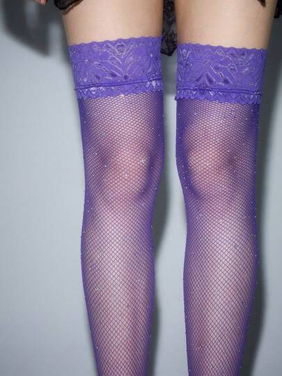 Grunge Punk 1 Paar süße Polka Dot Overknee-Socken, minimalistische süße weiße einfarbige Oberschenkel-Hohe Socken, täglicher Gebrauch super dünne elastische transparente Strumpfhosen