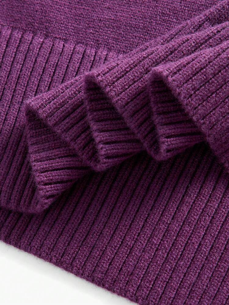 BUTTON DECOR SWEATER & KNIT PANTS SET