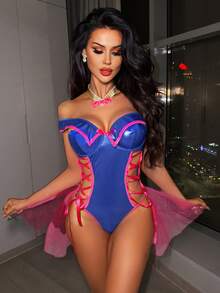 可爱性感内衣连体衣两件套 - 彩色 - 查看 6