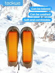 Teckwe Smart Heated Insoles With Rechargeable Foot Warmers For Men And Women, Full-Foot Heating & Cut-To-Fit Design For All Shoes - Black - View 1