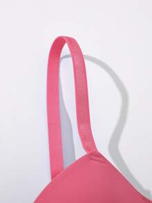 Red Fabric Push Up Bra For Everyday Casual Wear