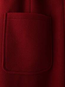 Franclia 新款红色休闲A字直筒女裙 - 酒紅色 - 查看 6