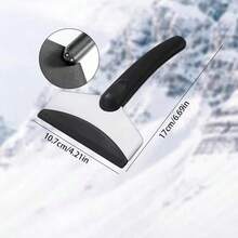 1件装汽车除雪铲，汽车玻璃除冰刮刀，车窗玻璃除冰工具，挡风玻璃除冰刮刀 - 黑色 - 查看 4