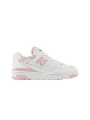 New Balance 550 Damenschuhe Weiß mit rosa Sand BBW550