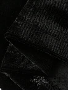 DAZY Tween Girls Star Print Velvet Pajama Set, Autumn/Winter - Black - View 3