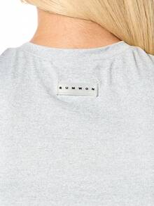 SUMWON WOMEN Short Sleeve Baby Tee And High Waisted Thong Co-Ord Lounge Set With Crew Neckline Cropped Top Fitted Style For Casual Comfortable Everyday Wear - Grey - View 6