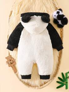 SHEIN Set di tutine per neonati autunno/inverno, nuovo outfit autunnale per bebè, tuta con stampa di panda per bambini