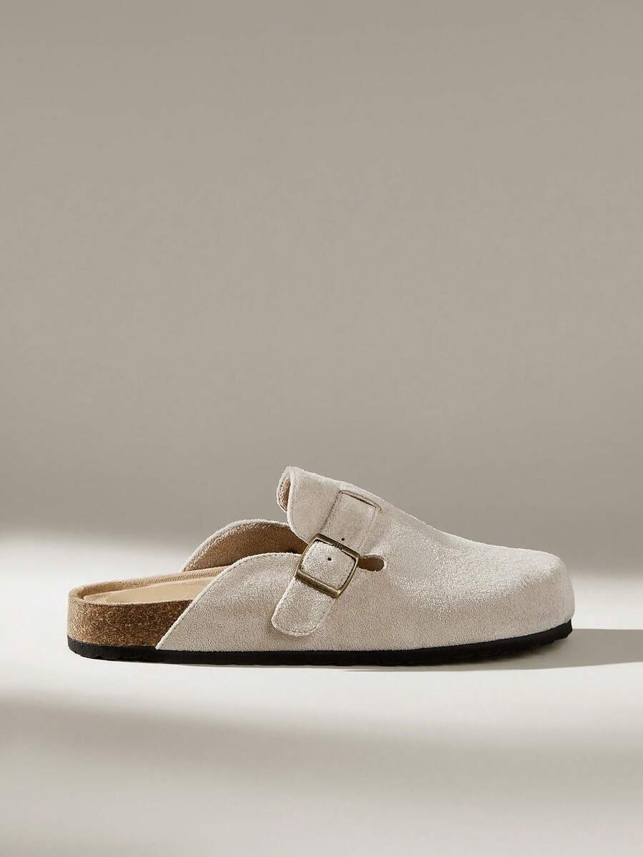 Solecia Women's Casual Slip-On Mules With Buckle Design For Christmas - Chantilly - View 1
